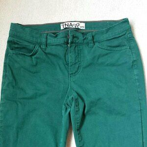 EMERALD GREEN ARITZIA TNA SKINNY PANTS SIZE XSMALL